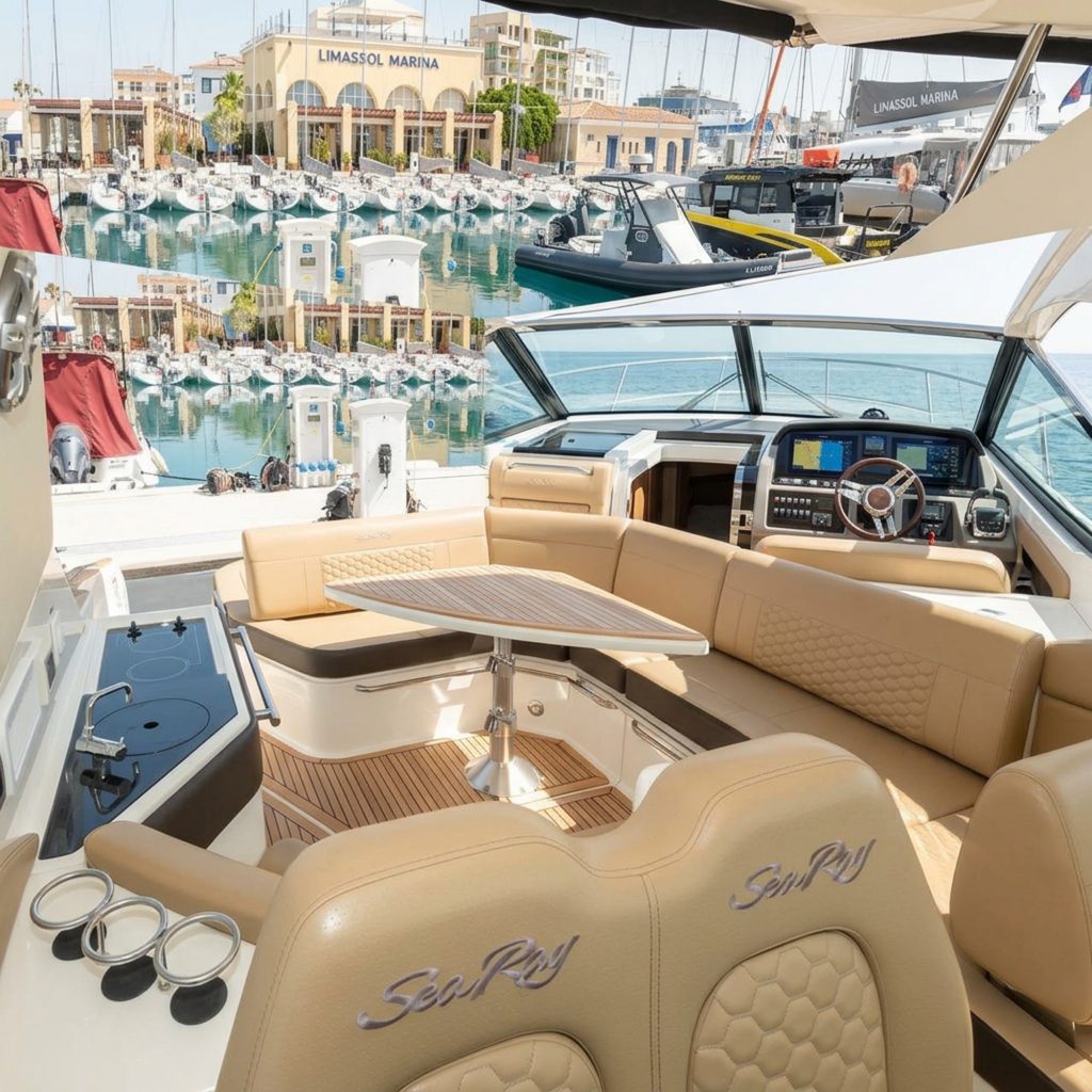 Penelope, 2026 Sea Ray 320 Sundancer, luxury yacht charter for rent in Ayia Napa, Cyprus